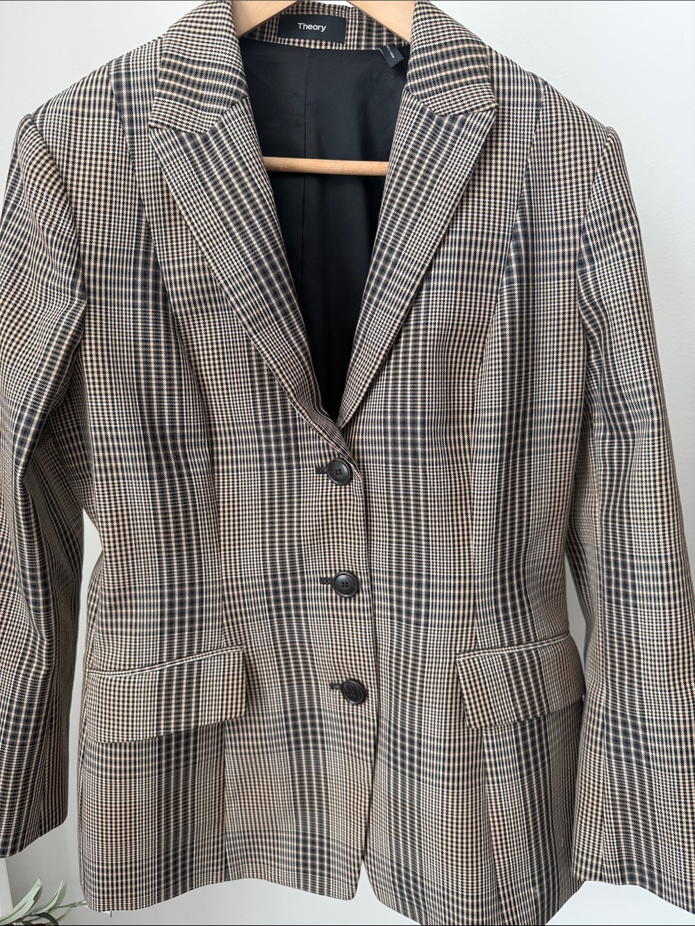 Theory Plaid Blazer Size 12 - Picture 2 of 13